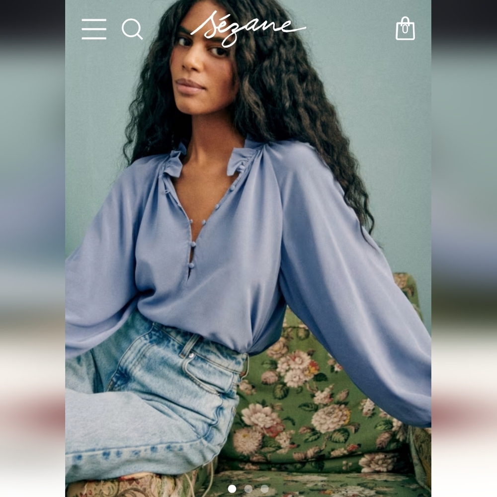 Sezane Loubna Silk Blouse